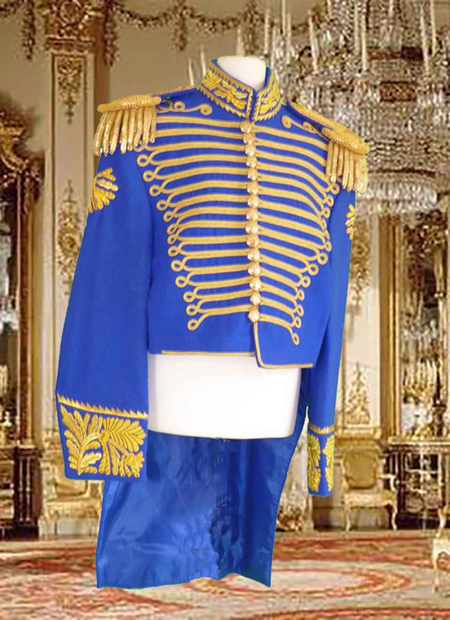 Dark blue and gold prince costume
